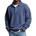 Men's Clothing Waffle Striped Casual Long Sleeve Retro Waffle Knit Long Sleeve Shirt - Relaxed Fit, Breathable & Stylish In 10 Classic Colors (S-5XL)_voghion.com