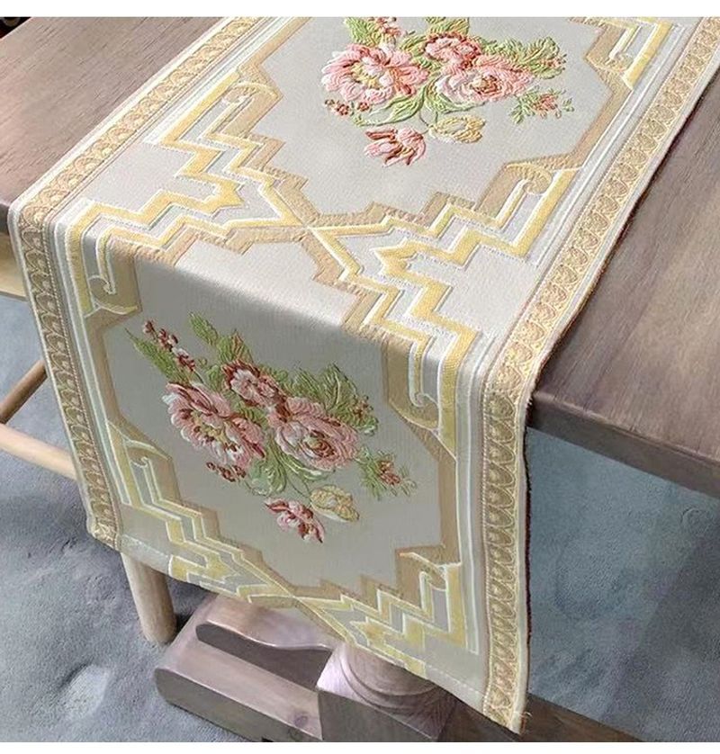 Caminho de Mesa Jacquard - Capa Elegante para Mesa de Centro, Suporte de TV e Cômoda (150x40 cm, Decoração de Casa Moderna e Minimalista, Tecido Lavável)_voghion.com