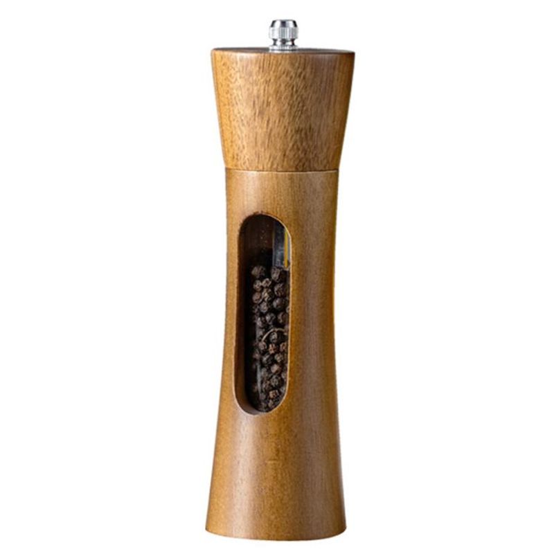 Pepper Grinder Pagoda-shaped Wooden Kitchen Pepper Mill_voghion.com