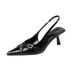 Scarpe da donna con tacco alto e punta a punta, stiletto, nuova moda, fibbia per cintura, decorazione, bocca bassa_voghion.com