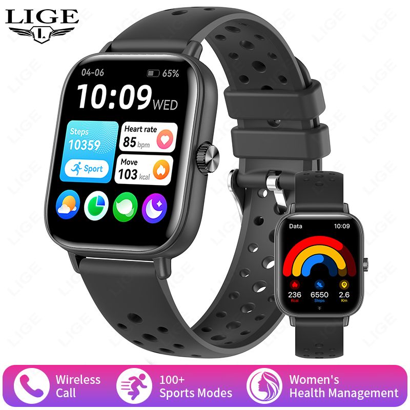 2025 Smart Watch Frauen Bluetooth Anruf Sport Fitness Tracker Uhr Gesundheitsmonitor Mode Damen Herren Smartwatch für Android_voghion.com