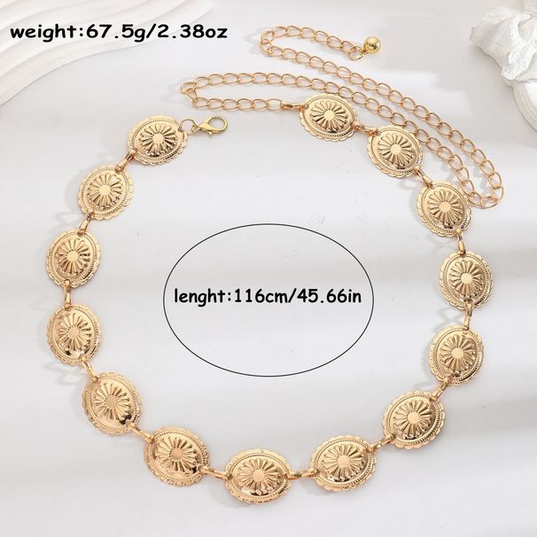 Women’s Jewelry Set Fashion Retro Metal Waist Chain With Skirt High End Ethnic Style Female Summer Belt Waist Accessories Alloy Chain_voghion.com