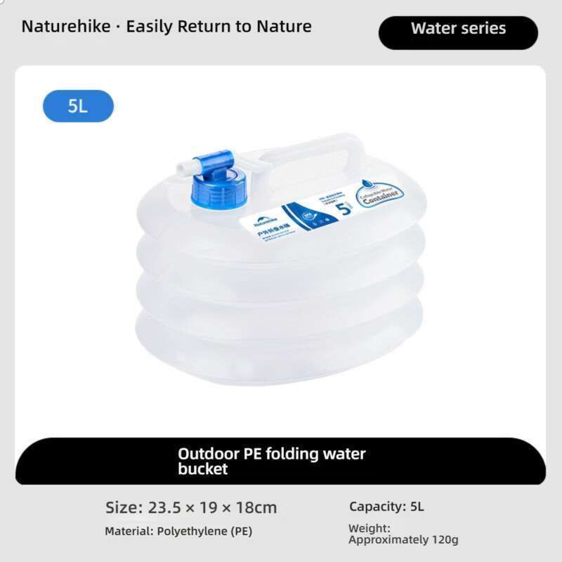 【 1237 People's Collection 】 Nuoke Food Grade Folding Bag Outdoor Camping Portable Water Storage Bucket With Faucet_voghion.com