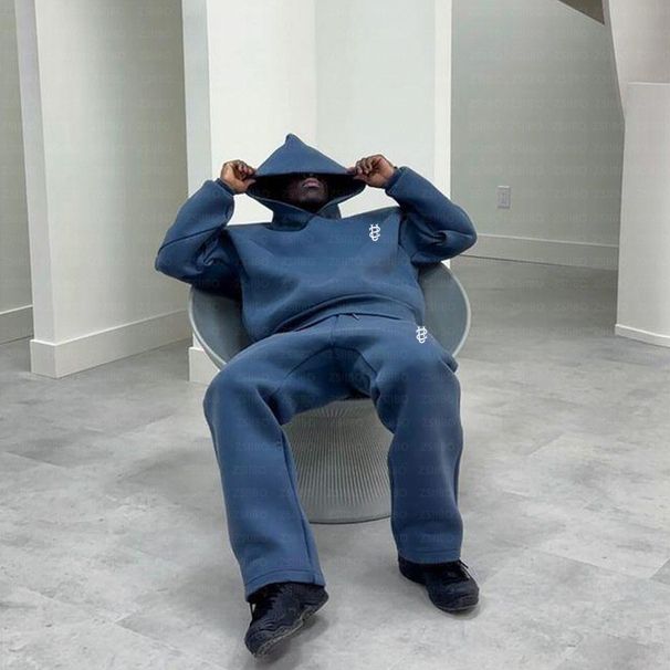 2025 Casual Einfache Paar Mode Hoodie Sweatshirt Einfarbig Lose Sweatshirt Jogginghose_voghion.com