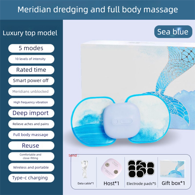 Mini Home Niederfrequenz-Pulsmassage-Patch für Hals und Taille, multifunktionale Tasche wiederaufladbar, geeignet für_voghion.com