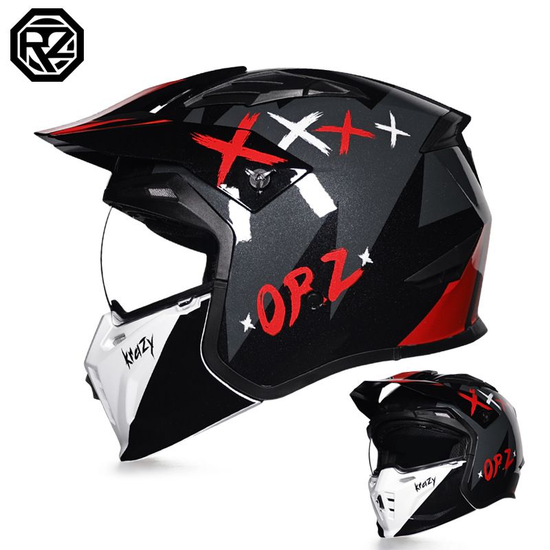 summer motorcycle helmet men and women retro street fighter combination helmet half helmet full helmet motorcycle four seasons_voghion.com