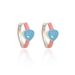 Korean Style Color-Block Dopamine Heart Oil Drop Small Hoop For Women Silver Needle Colorful Ear Clips Simple Exquisite_voghion.com