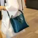 Borsa a secchiello in pelle Burminsa, piccola, con tracolla larga, in cera d'olio, da donna, tendenza 240927_voghion.com