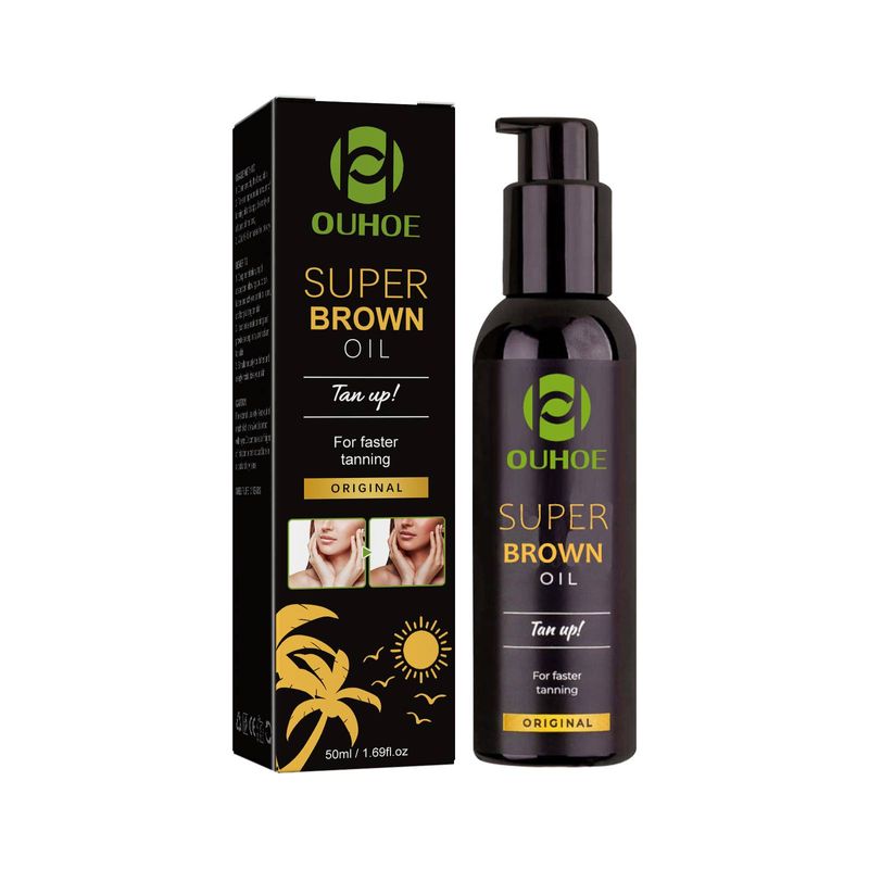 Tanning Oil Lightweight Good Effect Moisturizing Safe Easy to Absorb Help Darken Skin Quick Absorption Shine Brown Tan Oil for Beach_voghion.com