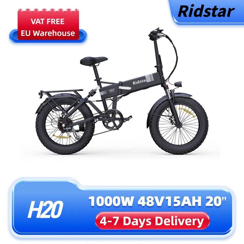 RIDSTAR H20 ausklappbar elektresche Vëlo 1000W Motor 48V 15Ah Batterie_voghion.com