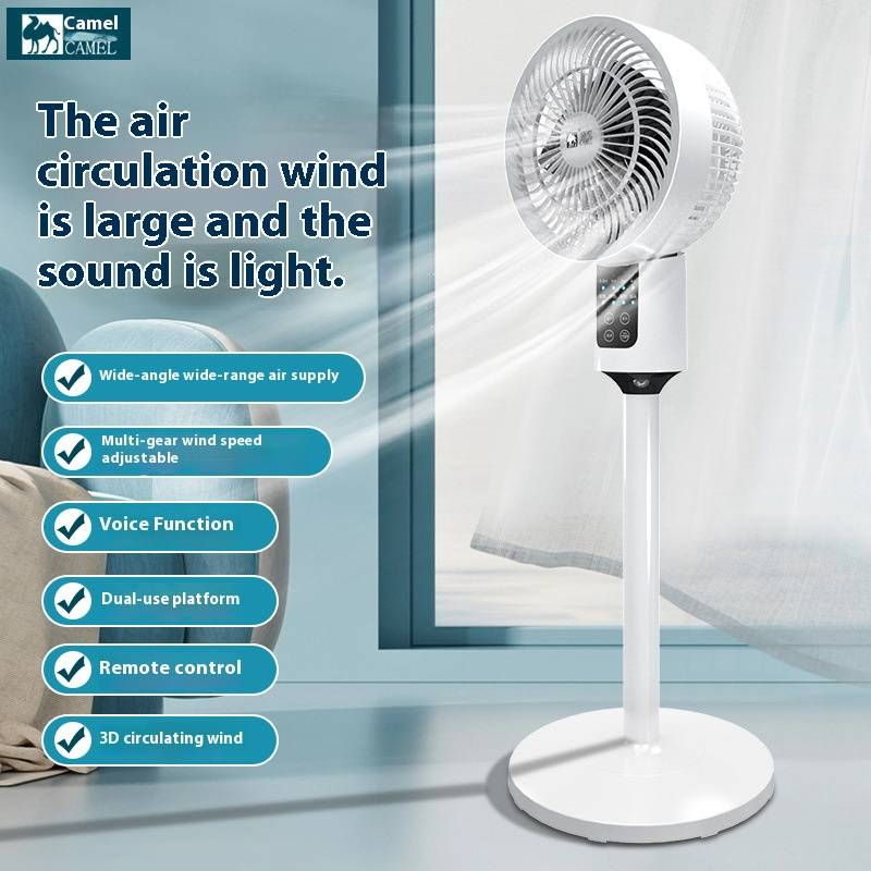 Smart Voice Control Air Circulator Fan With Remote - Oscillating Standing & Desk Fan For Home Office & Dorm​_voghion.com