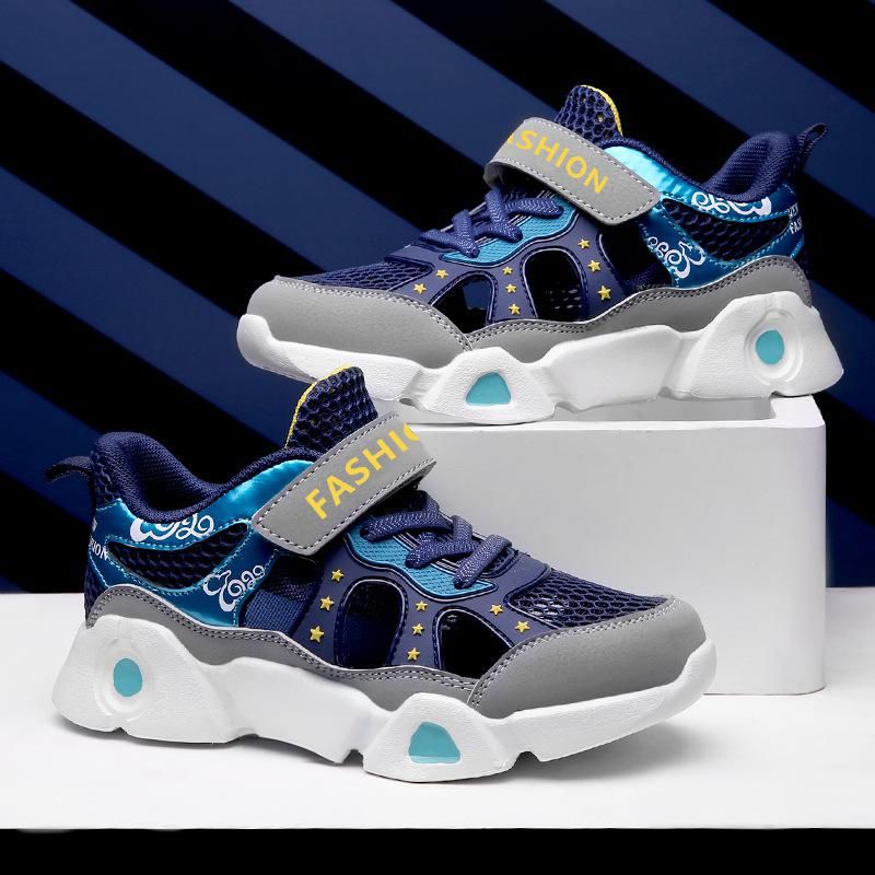 Mother & Kids Sandals Shoes Mesh Breathable Closed Toe Children's Shoes Medium And Large Children Soft Bottom Non Slip Boys Sports Shoes_voghion.com
