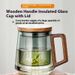 Modern Minimalist Double-Wall Glass Cup With Wooden Handle & Lid – Eco-Friendly Borosilicate Tea Mug (Heat-Resistant, Leak-Proof, Sweat-Free Design)_voghion.com