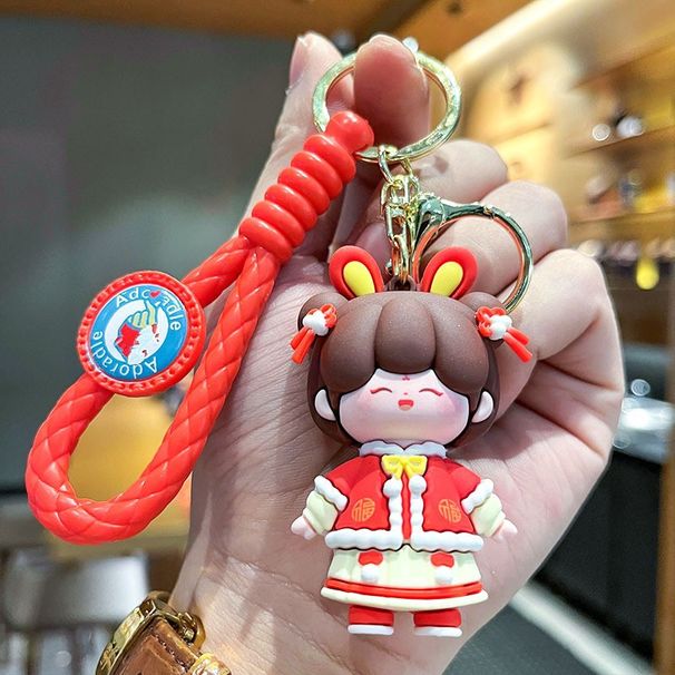 Neujahrs-Guochao-Chihuahua, süßer chinesischer Stil, Anhänger für Jungen und Mädchen, Geschenk für Paare, Schlüsselanhänger_voghion.com