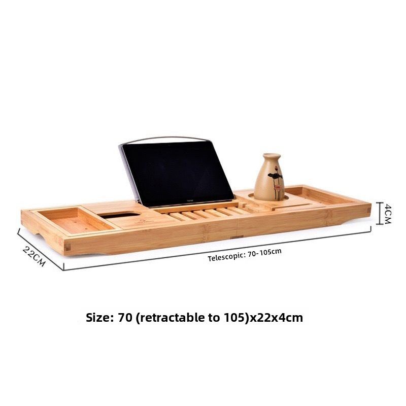 Telescopic Bathroom European Style Soaking No Installation Needed Storage Board Light Luxury Bathtub Rack_voghion.com