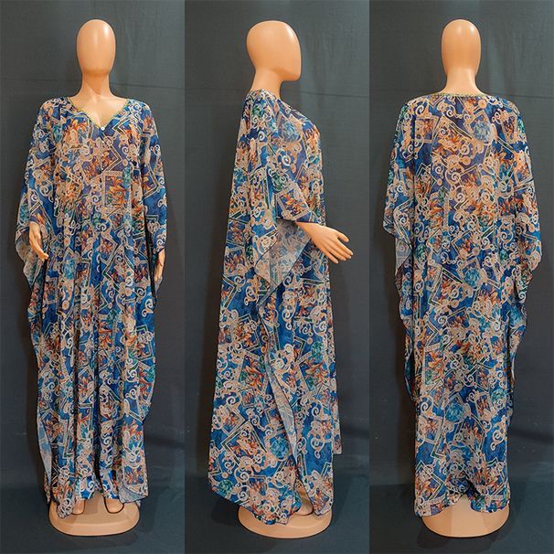 Abito da donna in chiffon, pantaloni larghi, completo due pezzi_voghion.com