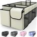Multi-Purpose Travel Organizer Cube - 900D PVC Storage Box, Modern Minimalist Design For Clothes & Accessories, Black & Beige_voghion.com
