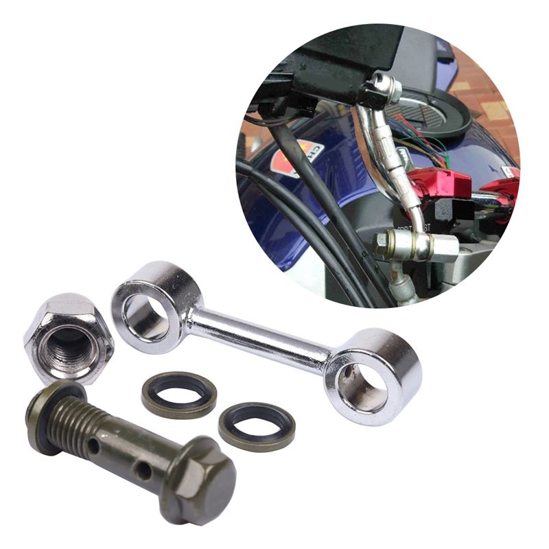 Modifica del connettore del tubo flessibile dell'olio del freno idraulico della motocicletta, tubo di prolunga per Honda Yamaha Kawasaki Ducati SUZUKI_voghion.com