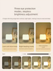 Lampada da comodino con telecomando e ricaricabile, per camera da letto, per l'allattamento dei bambini, protezione degli occhi, luce notturna per dormire._voghion.com