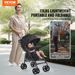 Backrest Black Lightweight Fold Adjustable Storage Stroller Easy Compact_voghion.com
