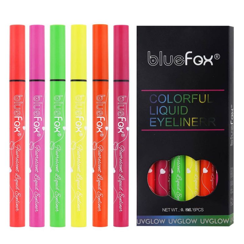 6-color Halloween Color Fluorescent Eyeliner Luminous Liquid Pen Lasting_voghion.com