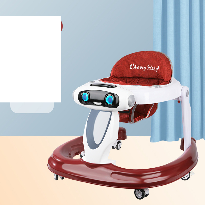 Trotteur multifonctionnel anti-jambes pour bébés et enfants, marcheur anti-renversement avec poussette, assis et pliable_voghion.com