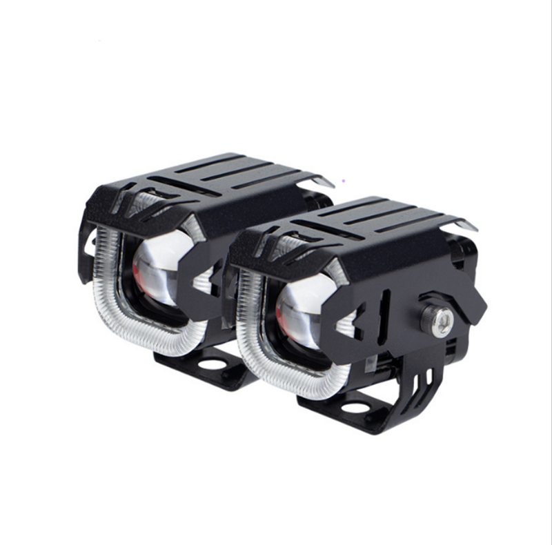 PSX00101-03 Motorcycle Color-Changing 15W Floodlight Sold In Sets Of 2, Universal Small Steel Cannon Motorcycle Headlight, Electric Bike Laser High_voghion.com