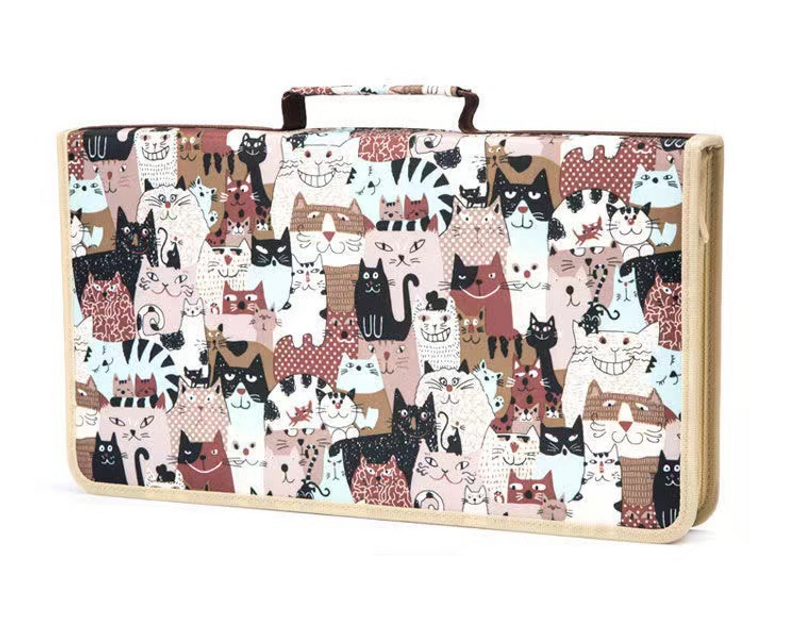 Large Capacity 168-Pen Pouch - Premium Canvas Pencil Case With Multiple Compartments, Stylish & Durable Stationery Organizer For School_voghion.com