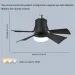 1 mennyezeti ventilátor lámpa határokon átnyúló új E27 csavaros szájú háztartási csendes kis ventilátor lámpa intelligens függő éttermi hálószoba ventilátor_voghion.com