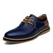 Spring And Autumn Large Size Men's Low-Top Lace-Up Casual Leather Hand-Stitched British Style Work Shoes For Men_voghion.com