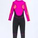 Muslim Swimsuit Long Sleeve One Piece Swimsuit Women's Diving Suit Sunscreen Splice Color Swimwear With Chest Pad No Steel_voghion.com