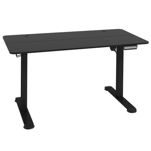 Vinsetto Steh-Sitz Schreibtisch, Elektrisch, Mit Anti-Kollision, Überhitzungsschutz, Speicheroptionen, 140x70x72-116cm, Spanplatte, Schwarz_voghion.com