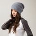 Damen Herbst/Winter Wollstrickmütze Vielseitige, verdickte, warme Strickmütze_voghion.com