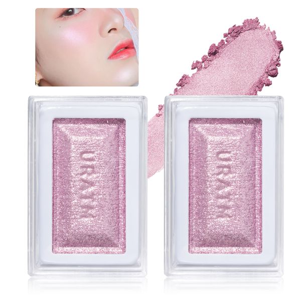 Bronzers & Highlighters Single Color Blush Rouge Highlight Powder Naturally Brightens Glitter Pearlescent Three Dimensional Powder New Product_voghion.com