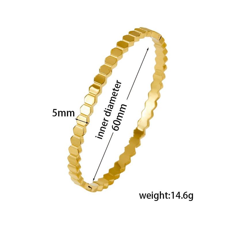 Titanium Steel Hexagonal Bracelets, Rhombus Honeycomb Design, Multiple Colors, INS - Inspired For Fashionable Women's Styling_voghion.com