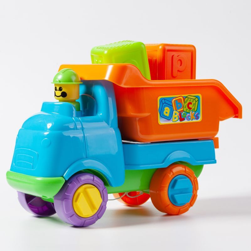 Alphabet Dump Truck Building Toy For Kids Educational Construction Blocks Set For Boys And Girls Early Learning Motor Skill Toy_voghion.com