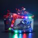 Kids' LED Light Up Sneakers - Glow In Dark Sports Shoes For Boys & Girls, Black Red/Black Blue_voghion.com