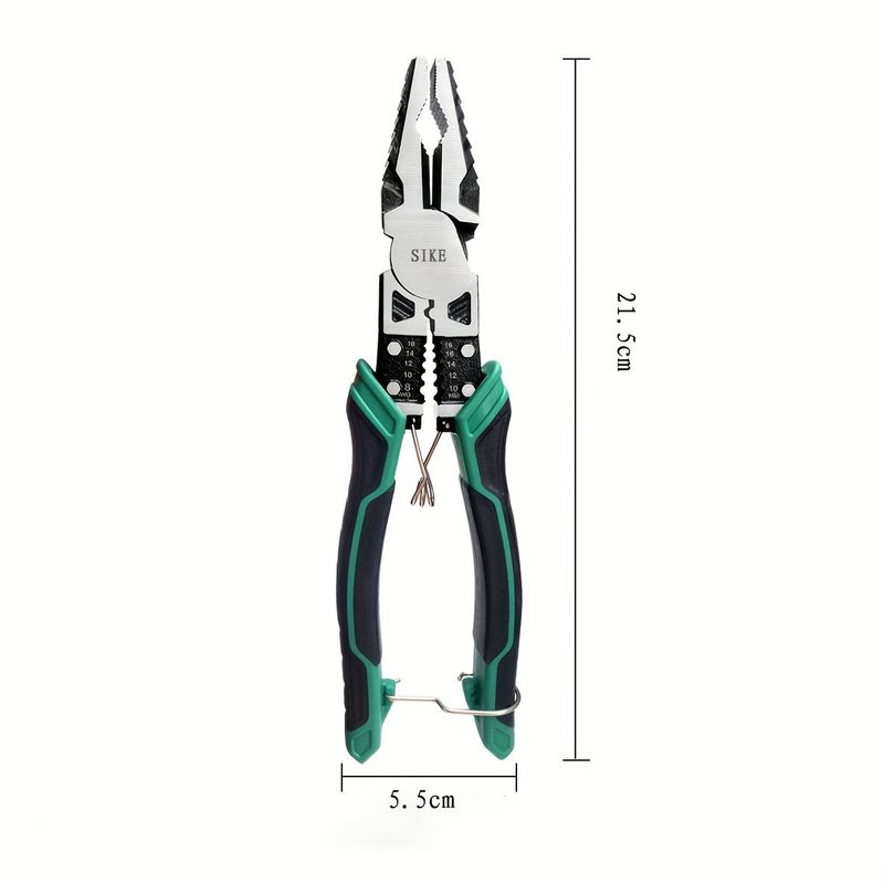 Professional Multi-Function Diagonal Cutting Pliers With Wire Stripper & Crimper - High Carbon Steel Blade For Industrial Use, Wire Cutting_voghion.com