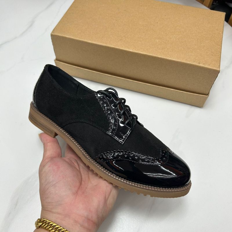 Chaussures pour femmes commerce original style britannique plat richelieu chaussures pour femmes classiques_voghion.com