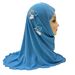 Cross Border Beautiful 2 To 6 Year Old Little Girl Headscarf Arab Hat Six Flowers Little Girl Hijab H075_voghion.com