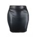 Women's imitation leather bottoming skirt, matte imitation leather skirt, imitation pu hip-covering skirt, summer skirt_voghion.com