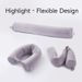Cuscino da letto Cuscino ritorto Cuscino a deformazione cilindrica Cuscino di protezione per il collo a 360 gradi Cuscino in memory foam a forma di U Cuscino da viaggio per aereo_voghion.com