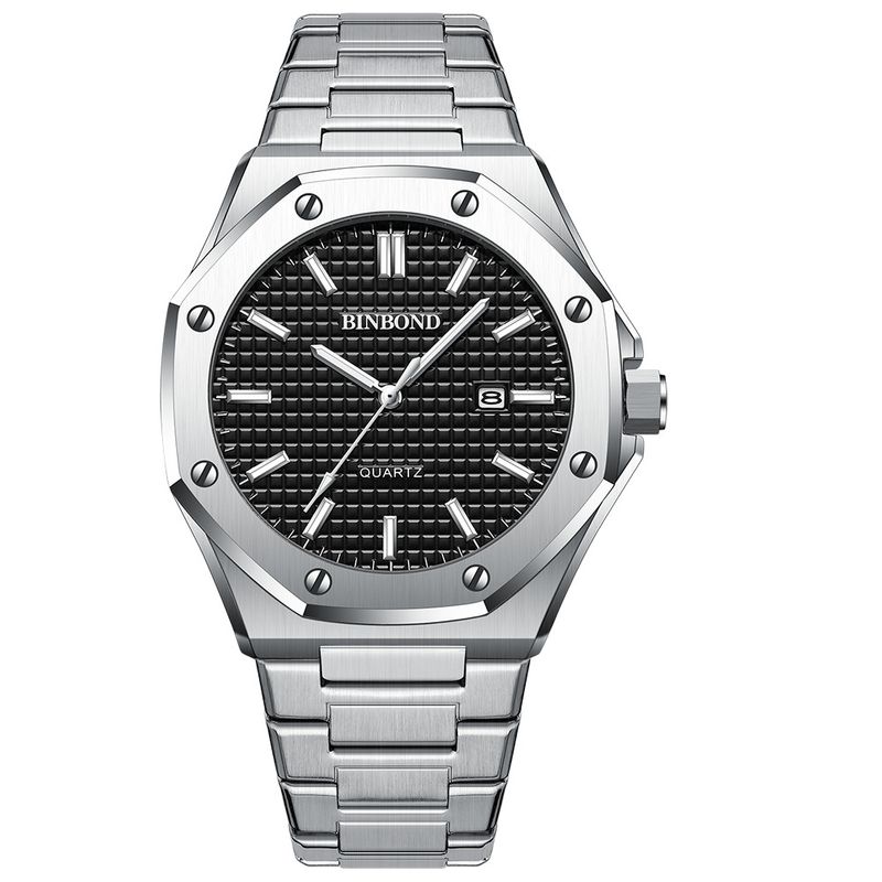 Men's Watches Fashion Men's Watch Alloy Strap Octagonal Shi Ying Movement With Screw Decorative Ring_voghion.com