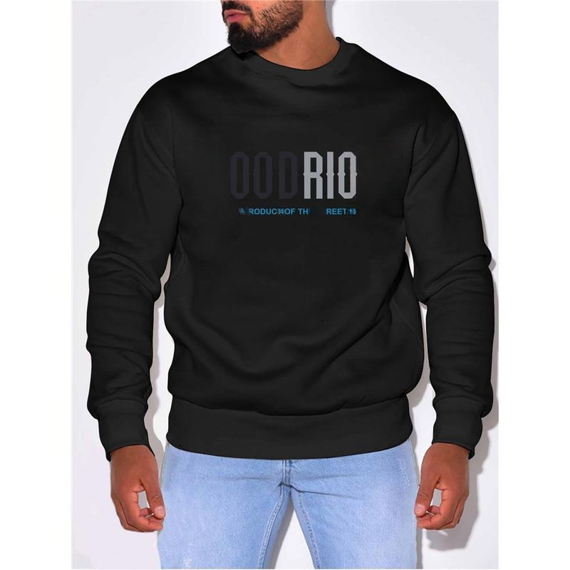 Pull polaire uni à col rond et manches longues pour homme, vêtement de travail en coton bonbon_voghion.com