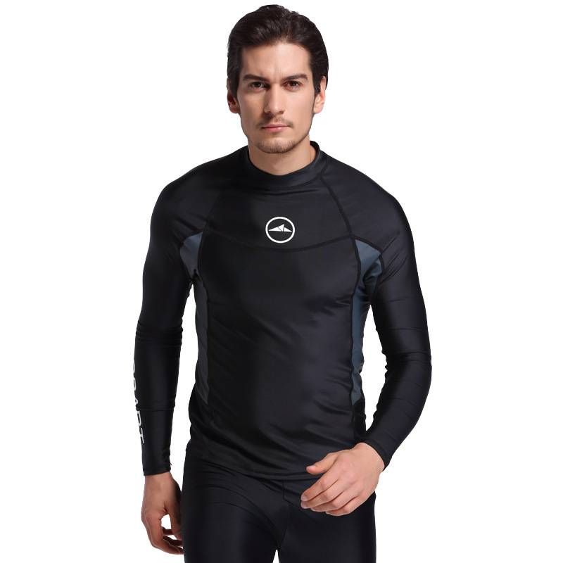 Diving Suit, Long-sleeved Swimsuit, Sun-protective Jellyfish Suit, Two-piece Men's Snorkeling And Surfing Suit, Quick-drying Top_voghion.com