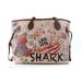 Female bear graffiti tote bag large-capacity portable shoulder bag_voghion.com