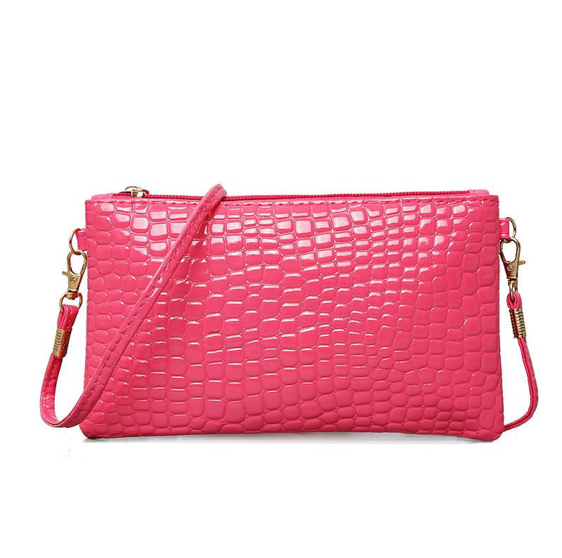 Lackledertasche 2015 Flut Umhängetasche Damen Japan und Südkorea Münztasche Krokodil Umhängetasche Handy Geldbörse_voghion.com