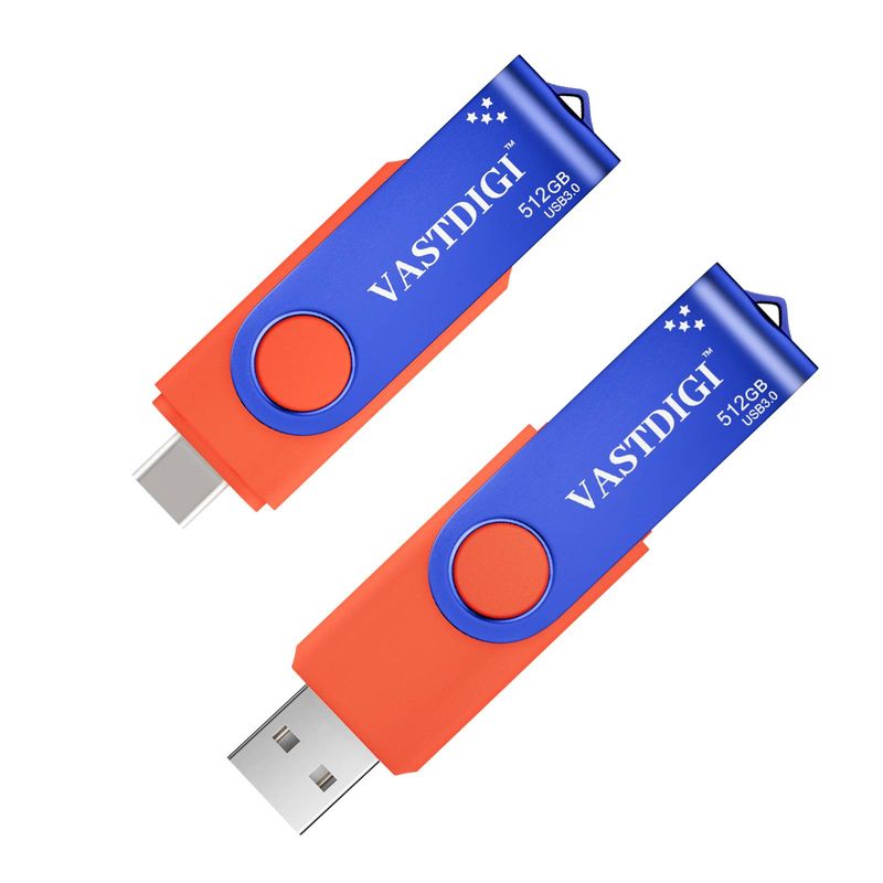 VASTDIG USB C Flash Drive 512GB High Speed USB 3.0 Type-C Dual Flash Drive Thumb Drive Memory Stick_voghion.com