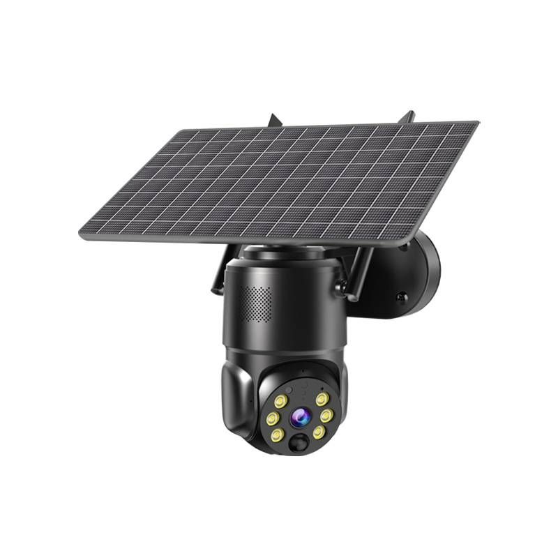 Caméra de sécurité extérieure PTZ solaire - Wi-Fi/4G sans fil, visualisation à distance via téléphone, surveillance extérieure intelligente_voghion.com