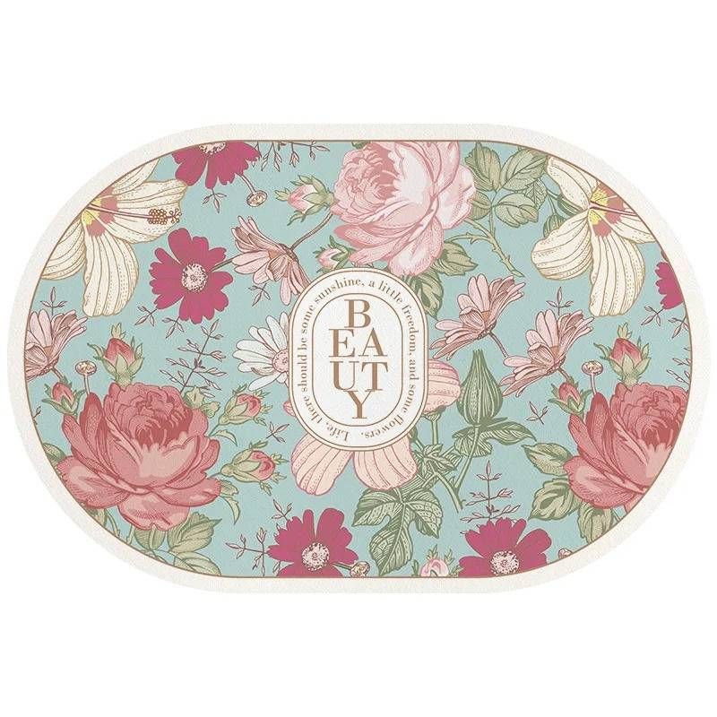 Carpet 1PCS Bathroom Absorbent Easy Dry Door Mat Home Use Non-Slip Floor Mat Entrance Door Soft Diatom Mud Home Decoration_voghion.com